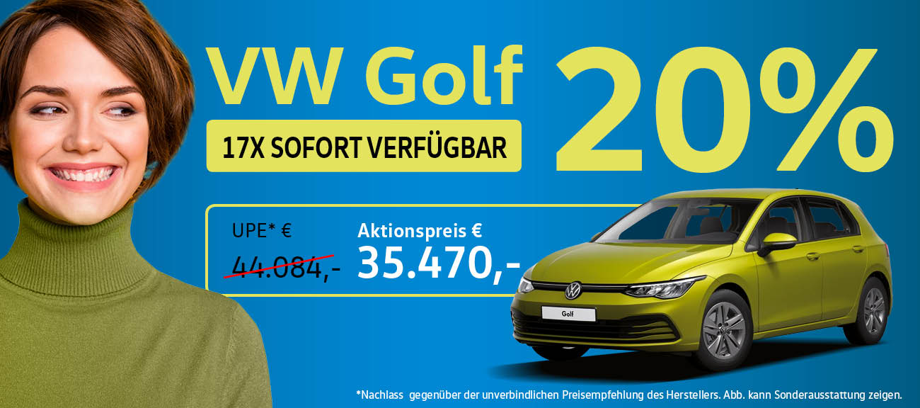 VW Golf 17 mal - 20 Prozent