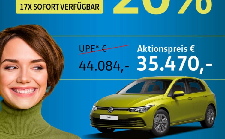  20% auf VW Golf sparen!