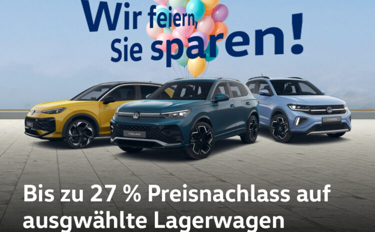  Jubiläumsangebote: Volkswagen Lagerwagen