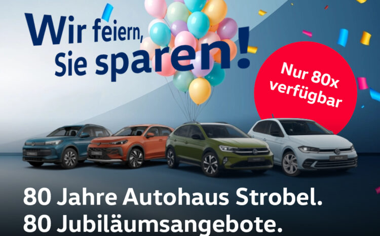 80 Jubiläumsangebote: Sonderleasing für Privat- & Gewerbekunden